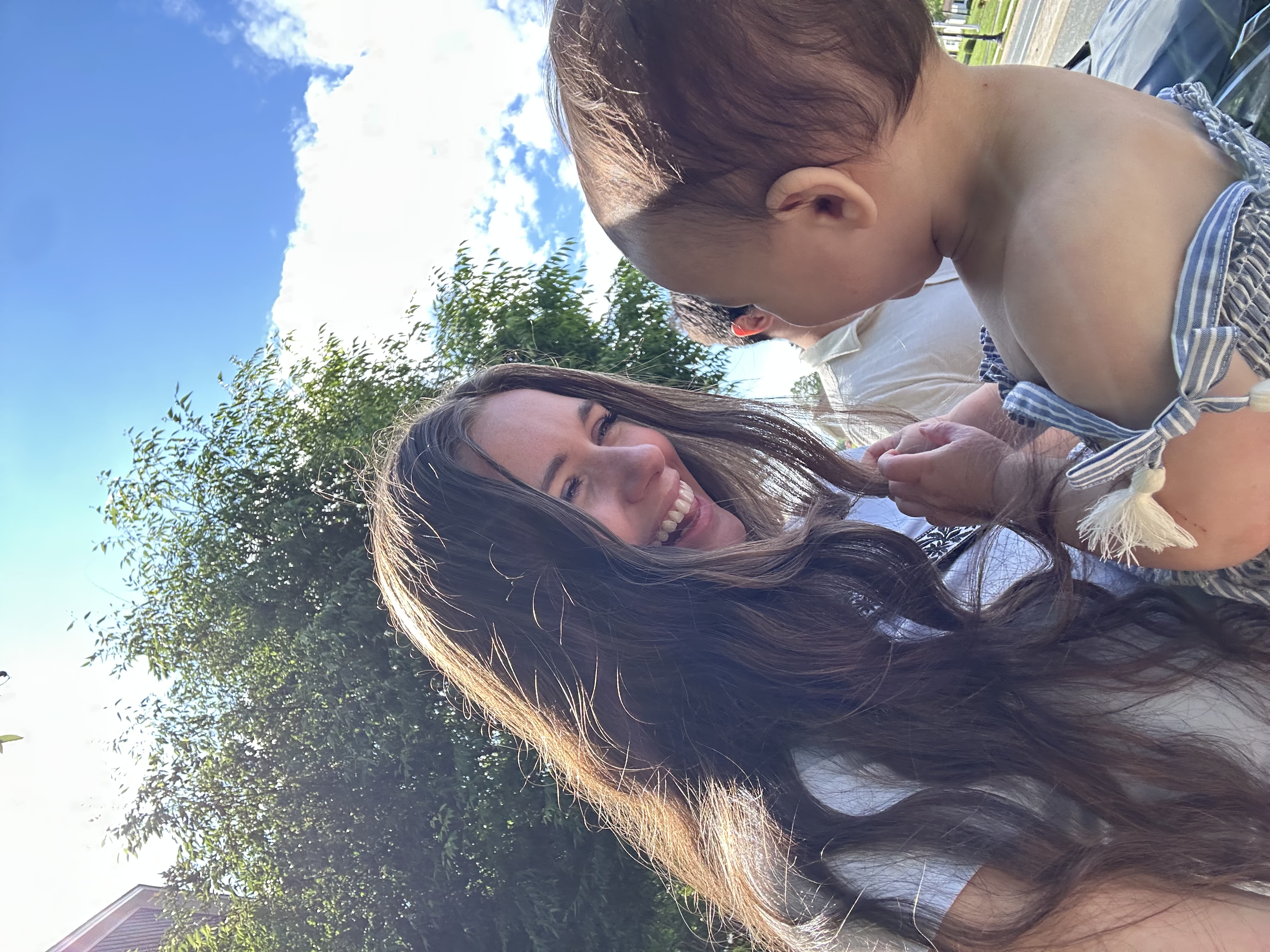 Lauren with her little one